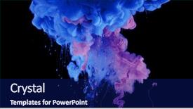  Presentation with ink blot - Presentation theme having fire label - acrylic colors in water ink background and a navy blue colored foreground