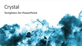  Presentation with blue fire - PPT layouts enhanced with fire label - blue smoke isolated on white background and a white colored foreground