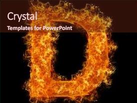 Fire Letter D PPT template 36 | CrystalGraphics