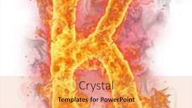  Presentation with hidden fire - Beautiful PPT theme featuring fire letter k backdrop and a gold colored foreground