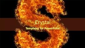  Presentation with letter - Beautiful theme featuring fire letter s on a black background backdrop and a tawny brown colored foreground