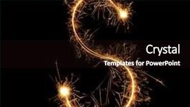  Presentation with black and gold sparkle - Audience pleasing presentation theme consisting of fire letters - letter s sparklers on black backdrop and a wine colored foreground