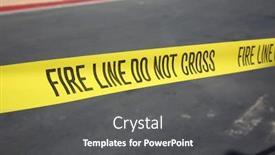  Presentation with fire warning - Slides enhanced with fire line - do not cross fire department yellow caution tape warning tape fire line tape fire department warning work site emergency site do not enter background and a dark gray colored foreground