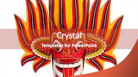  Presentation with sri lanka - Cool new slide set with fire mask - wooden mask backdrop and a  colored foreground