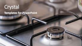  Presentation with gas - Cool new presentation theme with fire of a gas stove backdrop and a  colored foreground