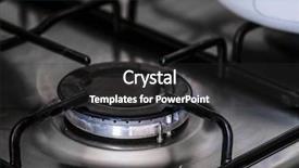  Presentation with gas - PPT layouts featuring fire of a gas stove background and a  colored foreground