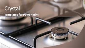  Presentation with fire close up flames - PPT layouts consisting of fire of a gas stove background and a  colored foreground