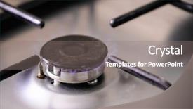  Presentation with gas utility - Audience pleasing PPT layouts consisting of fire of a gas stove backdrop and a  colored foreground