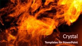  Presentation with fire - PPT layouts enhanced with fire on a black background background and a  colored foreground