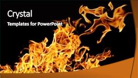  Presentation with fire on a black - Colorful slide deck enhanced with fire on a black background backdrop and a black colored foreground