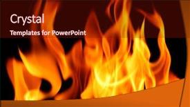  Presentation with fire ice and abstract - Colorful theme enhanced with fire on black close up backdrop and a  colored foreground