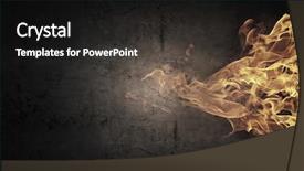  Presentation with fire ice and abstract - Slide deck featuring fire-outbreak-on-an-abstract background and a  colored foreground