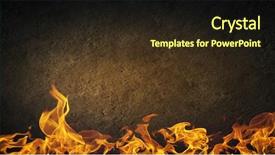  Presentation with fire ice and abstract - PPT theme consisting of fire outbreak on an abstract background and a wine colored foreground