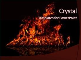 Fire Free Reflected On Floor PPT template 12 | CrystalGraphics