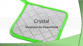  Presentation with colorful fabric - PPT theme consisting of fire retardant fabric - colorful pot-holder on a white background and a light gray colored foreground