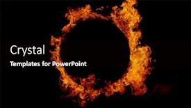  Presentation with black abstract - Audience pleasing slide deck consisting of fire-ring-isolated-on-black backdrop and a wine colored foreground