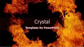  Presentation with black abstract - PPT theme featuring fire-ring-isolated-on-black background and a wine colored foreground