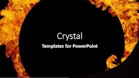  Presentation with black abstract - Slide set consisting of fire-ring-isolated-on-black background and a black colored foreground