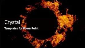  Presentation with black abstract - Beautiful slide deck featuring fire-ring-isolated-on-black backdrop and a black colored foreground
