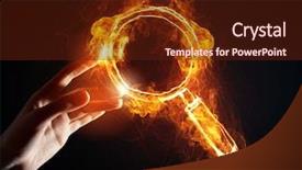  Presentation with search - PPT theme consisting of fire search icon background and a  colored foreground