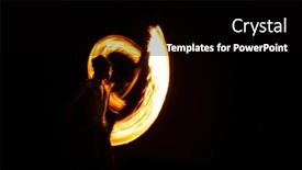  Presentation with show - PPT theme having fire-show-at-night background and a black colored foreground