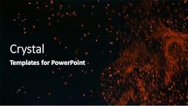  Presentation with fire - Amazing theme having fire-sparks-isolated-on-black backdrop and a black colored foreground