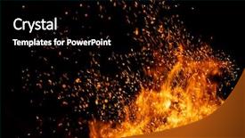  Presentation with flames - Slides enhanced with fire sparks particles with flames background and a black colored foreground