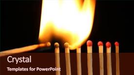  Presentation with black - Presentation design having burning matches on black background background and a wine colored foreground