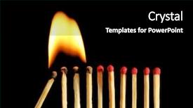  Presentation with black childen - Presentation theme having burning matches on black background background and a  colored foreground