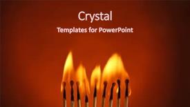  Presentation with dark colon cancer - PPT theme enhanced with burning matches on dark color background and a tawny brown colored foreground