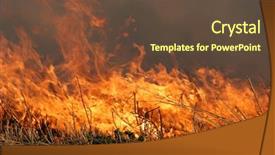  Presentation with engineering robotics development closeup electronics - Cool new presentation theme with grassfire closeup backdrop and a tawny brown colored foreground