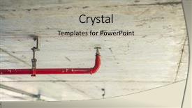  Presentation with fire red - Amazing presentation theme having fire sprinkler and red pipe backdrop and a light gray colored foreground