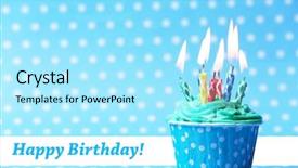  Presentation with blue fire - Audience pleasing presentation theme consisting of fire sprinkles - delicious birthday cupcake on blue backdrop and a arctic colored foreground