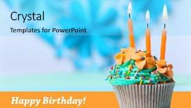  Presentation with light fire - Amazing PPT theme having fire sprinkles - delicious birthday cupcake on table backdrop and a arctic colored foreground