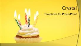  Presentation with cupcake - Amazing PPT theme having tasty and colorful drinks based on various alcohols syrups and liqueurs unique effect of the bartenders work party night backdrop and a light gray colored foreground.