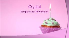  Presentation with pink birthday - Amazing theme having fire sprinkles - delicious birthday cupcake on table backdrop and a lemonade colored foreground