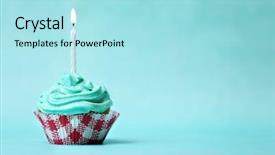  Presentation with sprinkles - Amazing slide deck having fire sprinkles - delicious birthday cupcake on table backdrop and a arctic colored foreground