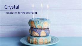  Presentation with sprinkles - Presentation theme enhanced with fire sprinkles - delicious donuts with icing background and a sky blue colored foreground