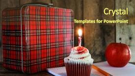  Presentation with cupcakes - Cool new slides with fire sprinkles - red velvet cupcakes backdrop and a tawny brown colored foreground