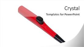  Presentation with fire red - Audience pleasing theme consisting of fire starter - red cigarette-lighter on a white backdrop and a  colored foreground