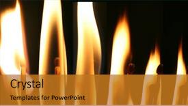  Presentation with genetic code sequence of dna - Colorful slide set enhanced with fire starter - sequence of burning matches backdrop and a gold colored foreground