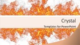  Presentation with stripe - Slide deck with fire stripe isolated on white background and a coral colored foreground