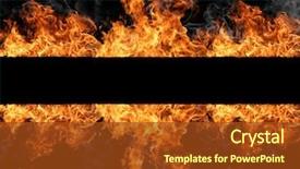  Presentation with free - PPT theme having fire stripe with free space background and a tawny brown colored foreground