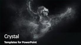  Presentation with smoke - Cool new slide set with fire strucutre - dancer from smoke backdrop and a dark gray colored foreground