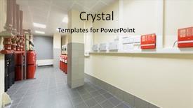  Presentation with fire system - Cool new slides with fire power plugs - control of powerful extinguishing system backdrop and a soft green colored foreground