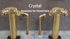  Presentation with electrical engineer electrical water pump - Slides featuring water hydrant on the street background and a violet colored foreground