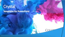  Presentation with ink - Amazing PPT layouts having fire templates - acrylic colors and ink backdrop and a cobalt blue colored foreground