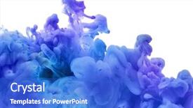  Presentation with ink - Slides having fire templates - acrylic colors and ink background and a cobalt blue colored foreground