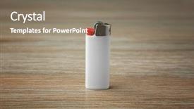  Presentation with cigar - PPT theme with fire templates - blank white cigar lighter background and a gray colored foreground