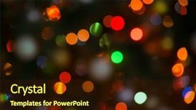  Presentation with christmas lights - Beautiful theme featuring fire templates - christmas background of blurred lights backdrop and a wine colored foreground